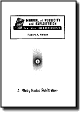 Manual of Publicity and Exploitation for the Mentalist by Robert Nelson - Book