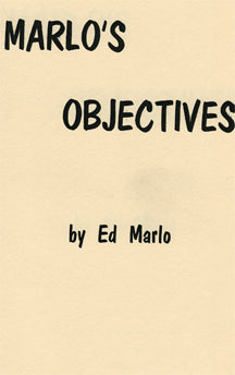 Marlo's Objectives by Ed Marlo - Book