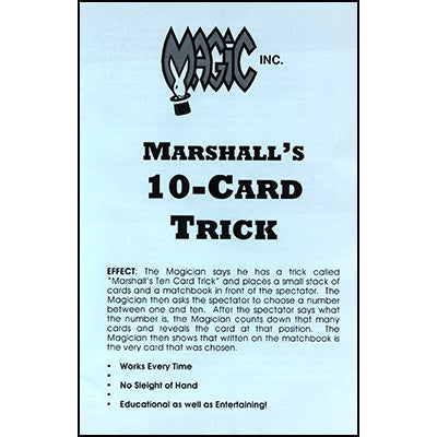 Marshall's 10-Card Trick by Sandy Marshall - Trick