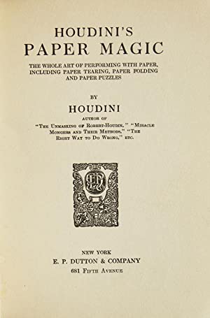 Houdini's Paper Magic - Book