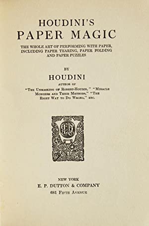 Houdini's Paper Magic, Dover Edition - Book