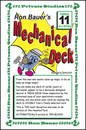 Ron Bauer's Private Studies Vol. 11 - Mechanical Deck - Book