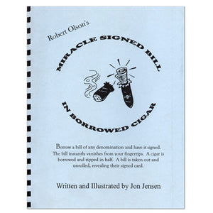 Miracle Signed Bill in Borrowed Cigar by Jon Jensen - Book
