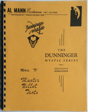 The Dunninger Mystic Series  by Al Mann - Book