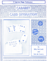 Cabaret Card Divination by Billy Mccomb and Ken De Courcy - Book
