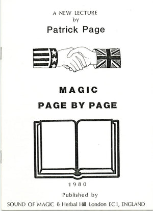 Magic Page by Page Lecture Notes by Patrick Page - Book