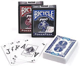Bicycle Pro Poker Peek Playing Cards (Red, Blue) by USPCC