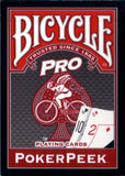 Bicycle Pro Poker Peek Playing Cards (Red, Blue) by USPCC