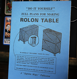 Rolon Table - Full Plans published by Supreme Magic - Book