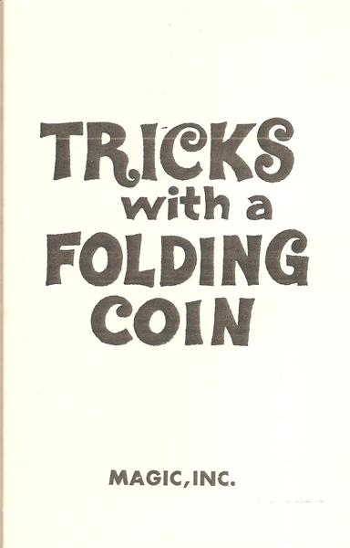 Tricks With A Folding Coin - Book