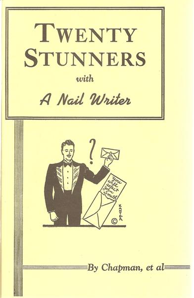 Twenty Stunners With a Nail Writer by Franklin Chapman and Ralph Read - Book