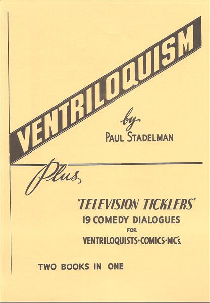 Ventriloquism Plus Television Tickler by Paul Stadelman - Book